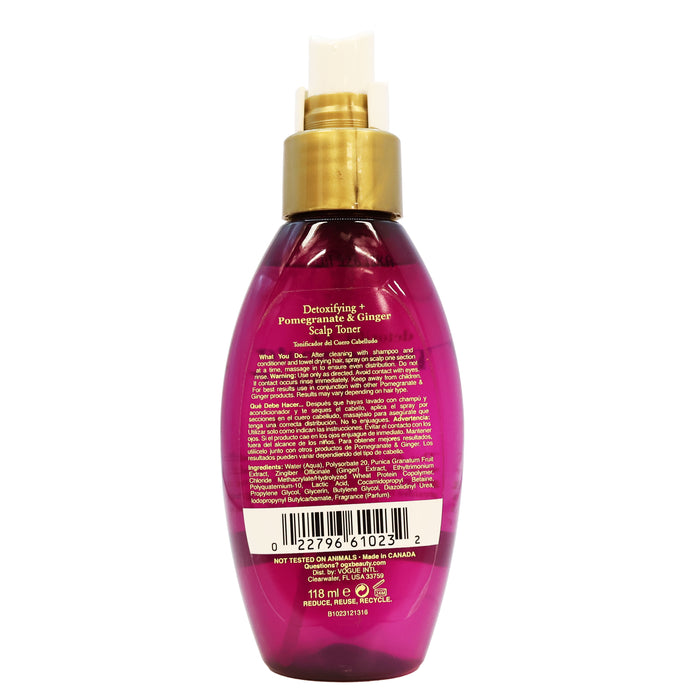 Ogx Pomegranate and Ginger Scalp Toner 4 Oz.