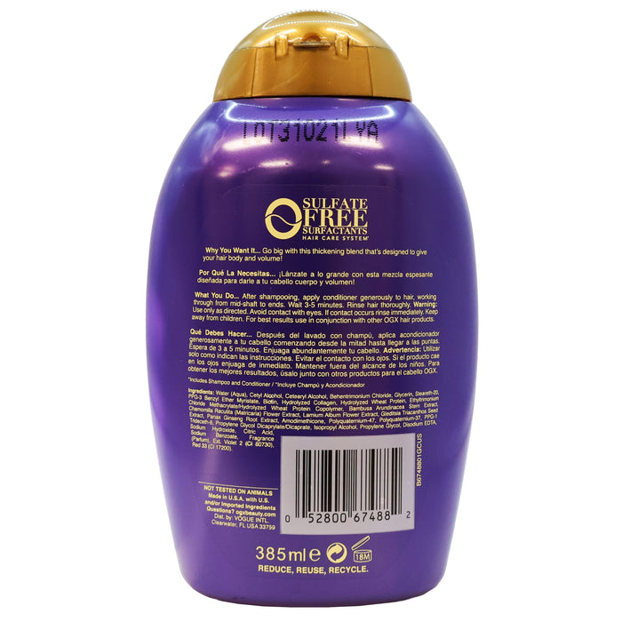 Ogx Extra Strength Extra Volume Biotin and Collagen Conditioner 13 Oz.