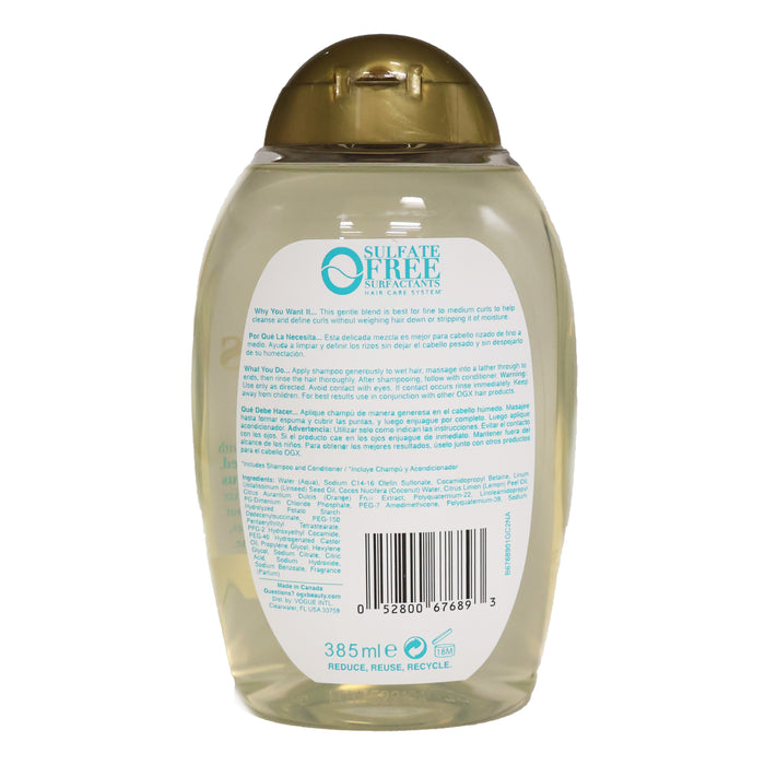 Ogx Lightweight Coconut Fine Curls Shampoo, 13 Oz.
