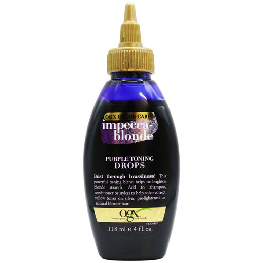 Ogx Blonde Enhanced Purple Toning Drops, 4 Oz.