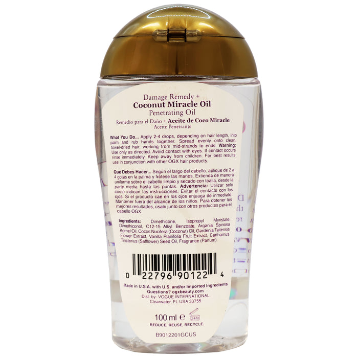 Ogx Coconut Miracle Oil Penetrating Oil 3.3 Oz.