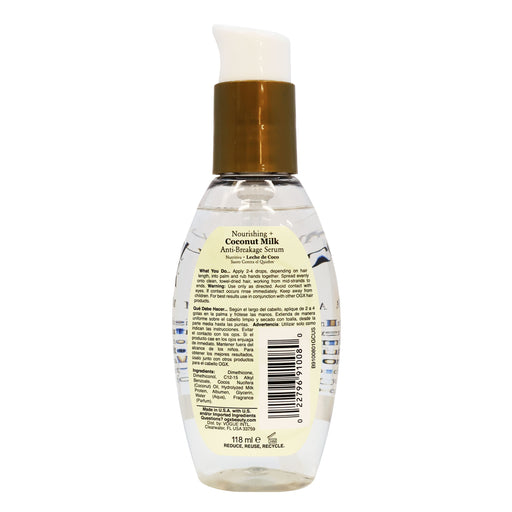 Ogx Coconut Milk Anti Breakage Serum 4 Oz.