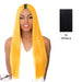 Synthetic 4" Deep Center Parting Lace Wig Paulonia,Off Black