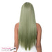 Synthetic 4" Deep Center Parting Lace Wig Paulonia,Att Olive Green