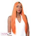 Synthetic 4" Deep Center Parting Lace Wig Paulonia,Att Orange