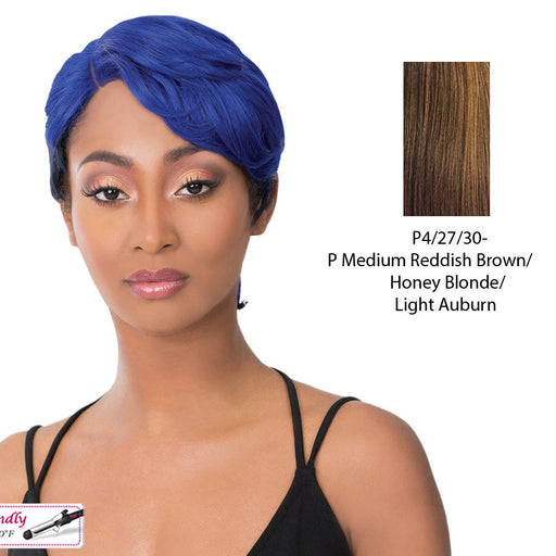 Iron Friendly, Hand Tied Side Part, Lace Front Wigs,Streaked Blend Of Medium Brown, Strawberry Blonde, And Light Auburn