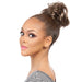 Synthetic Hair Bun Extensions Chignon Hairpiece Style Instant Volum For Your Up-Do - Ponytail Sweetie Natural Curl,Medium Brown