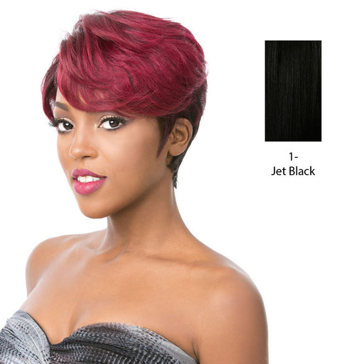 100 Brazilian Human Hair Part S Lace Front Wig Edgy,Black