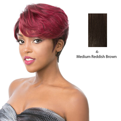 100 Brazilian Human Hair Part S Lace Front Wig Edgy,Dark Brown