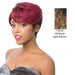 100 Brazilian Human Hair Part S Lace Front Wig Edgy,Off Black Top With Medium Auburn Ends