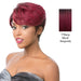 100 Brazilian Human Hair Part S Lace Front Wig Edgy,Black Roots With Burgundy