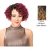 100% Remi Human Hair Part S Wavy Bob Lace Front Wig Willa,Off Black Top With Medium Auburn Ends
