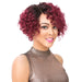 100% Remi Human Hair Part S Wavy Bob Lace Front Wig Willa,Black Roots With Burgundy