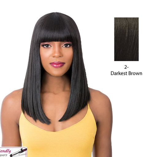 Synthetic Wig - Q Atlanta,Darkest Brown