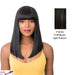 Synthetic Wig - Q Atlanta,Off Black Base With Light Auburn Highlights