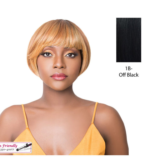 Quality Synthetic Wig Q Bory,Off Black