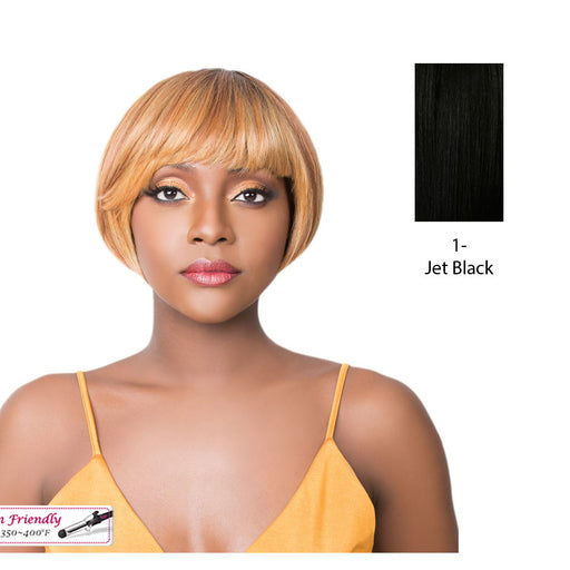 Quality Synthetic Wig Q Bory,Black
