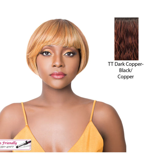 Quality Synthetic Wig Q Bory,Tt Dark Copper