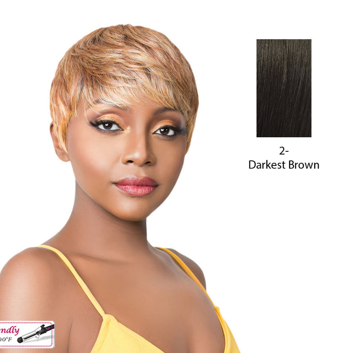 Quality 2020 Synthetic Wig - Q Cupid,Darkest Brown