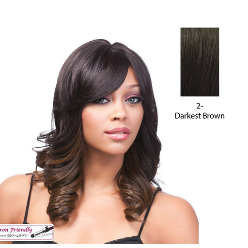 Futura Synthetic Quality Full Wig - Q-Abella,Darkest Brown