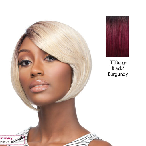 Quality Wig Q Carla,Black Roots With Burgundy