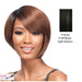 Synthetic Quality Full Wig Short - Q-Cello,Off Black Base With Light Auburn Highlights