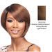 Synthetic Quality Full Wig Short - Q-Cello,Streaked Blend Of Medium Brown, Strawberry Blonde, And Light Auburn