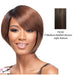 Synthetic Quality Full Wig Short - Q-Cello,Medium Brown Base With Light Auburn Highlights
