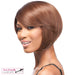Synthetic Quality Full Wig Short - Q-Cello,Dark Brown Roots With Light Auburn