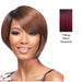 Synthetic Quality Full Wig Short - Q-Cello,Black Roots With Burgundy