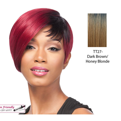 Synthetic Hair Wig Q Cristine,Dark Brown Roots With Strawberry Blonde