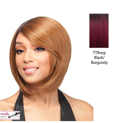 Futura Friendly Wig - Q Elis,Black Roots With Burgundy
