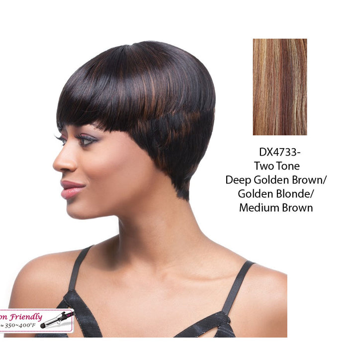 Quality Series Q Wig - Esther,Two Tone Frost Blend Of Deep Golden Brown, And Golden Blonde With Medium Brown Bottom