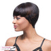 Quality Series Q Wig - Esther,Off Black Base With Light Auburn Highlights