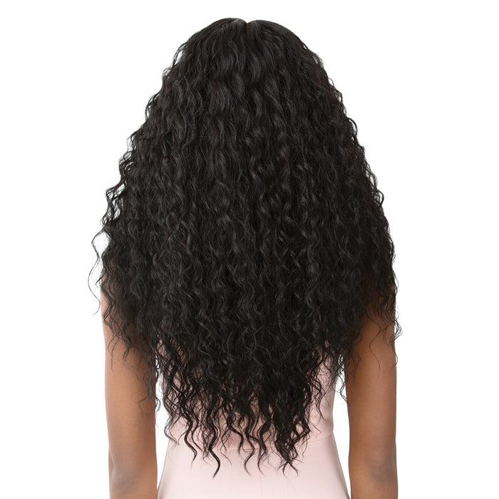 Vixen X 100% Human Hair Premium Mix Full Lace Wig Vixen X Neo French Wave,Off Black
