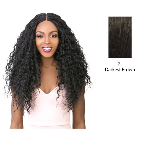 Vixen X 100% Human Hair Premium Mix Full Lace Wig Vixen X Neo French Wave,Darkest Brown
