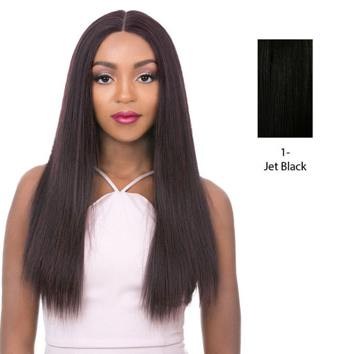 Vixen X 100% Human Hair Premium Mix Full Lace Wig Vixen X Yaki Straight,Black