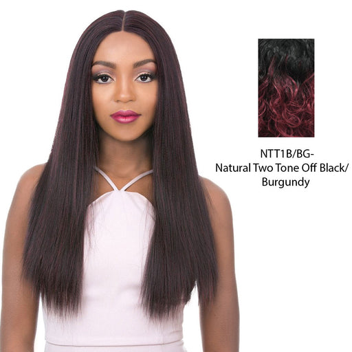 Vixen X 100% Human Hair Premium Mix Full Lace Wig Vixen X Yaki Straight,Ntt1B/Bg