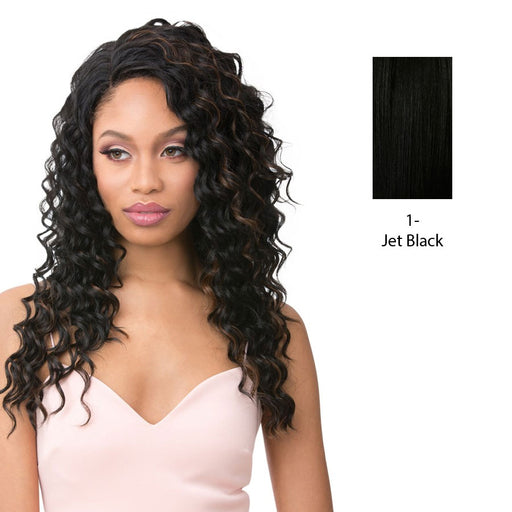 100% Human Hair Blend With Vixen Y Three Way Lace Part Ripple Wave - Vixen Y Ripple Wave,Black