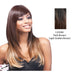 Lesley Synthetic Wig,Two Tone Frost Blend Of Dark Brown Layer Over Light Golden Brown Bottom