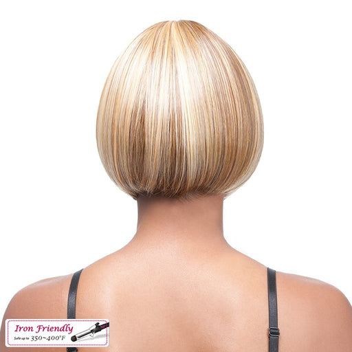 Nancy Synthetic Wig,Two Tone Frost Blend Of Strawberry Blonde Layer Over With Honey Blonde Bottom