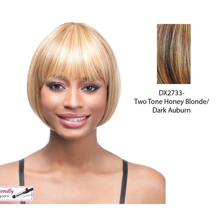 Nancy Synthetic Wig,Two Tone Frost Blend Of Strawberry Blonde Layer Over Dark Auburn Bottom