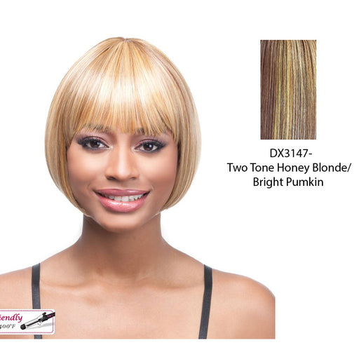 Nancy Synthetic Wig,Two Tone Frost Blend Of Light Auburn Layer Over Dark Auburn Bottom