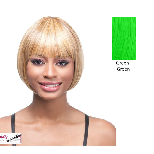Nancy Synthetic Wig,Green