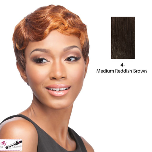 Piettra Synthetic Wig,Dark Brown
