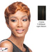 Piettra Synthetic Wig,Off Black Base With Light Auburn Highlights