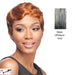 Piettra Synthetic Wig,Two Tone Mix Of Off Black With 50% Gray Roots With Gray Tips