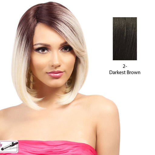 Remi Touch Qp Nadine Heat Friendly Synthetic Wig,Darkest Brown