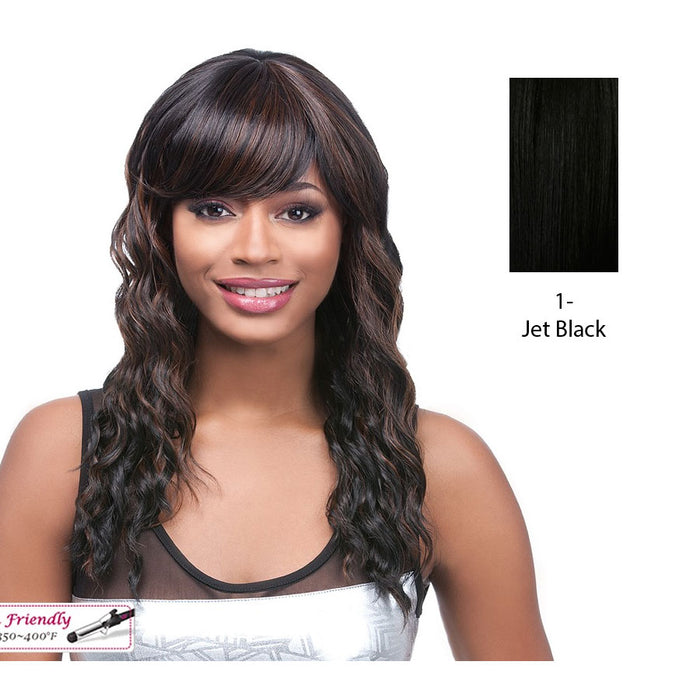 Rita Synthetic Wig,Black