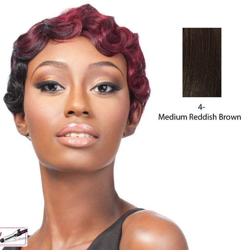 Iron Friendly Synthetic Wig_ Q Roberta,Dark Brown